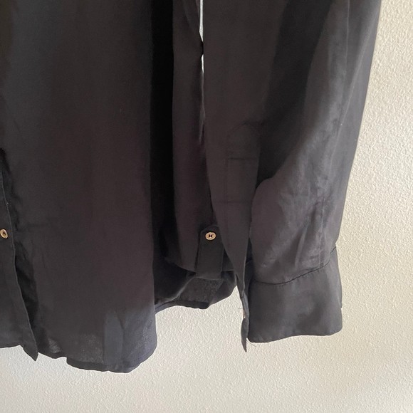 Calvin Klein black long sleeve button shirt size XL - Picture 3 of 6